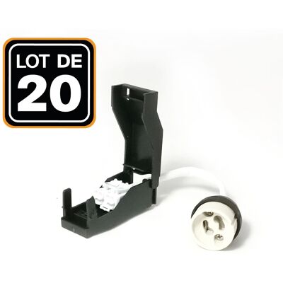 EUROPALAMP Lotto Di 20. Apparecchi Di Illuminazione Gu10 Portalampada Automatico Classe 2 (clip-on) EUROPALAMP Lotto Di 20. Apparecchi Di Illuminazione Gu10 Portalampada Automatico Classe 2 (clip-on)