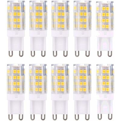 DPZO Lampadine Led G9, Luce Bianca Calda 3000k 5w, Equivalenti A Lampadine Alogene Da 40w, 420 Lumen, Non Dimmerabili, Confezione Da 10 DPZO Lampadine Led G9, Luce Bianca Calda 3000k 5w, Equivalenti A Lampadine Alogene Da 40w, 420 Lumen, Non Dimmerabili, Confezione Da 10