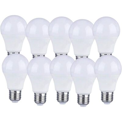 OEM Confezione Da 10, Confezione Da 10, E27, 9 W, A60, Lampadine Led – Luce Bianca Calda 4000 K – 806 Lumen - Crezuo OEM Confezione Da 10, Confezione Da 10, E27, 9 W, A60, Lampadine Led – Luce Bianca Calda 4000 K – 806 Lumen - Crezuo