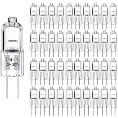KAKET Set Di 50 Lampadine Alogene G4 20w 12v – 300 Lumen – Dimmerabili – Temperatura Colore 2800k – Durata Fino A 3000 Ore – Lampada A Spillo – Capsula Trasparente Per Illuminazione Commerciale E Domestica KAKET Set Di 50 Lampadine Alogene G4 20w 12v – 300 Lumen – Dimmerabili – Temperatura Colore 2800k – Durata Fino A 3000 Ore – Lampada A Spillo – Capsula Trasparente Per Illuminazione Commerciale E Domestica