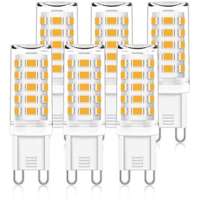 FOCTRO Led-g9-ampullen, 5 W, Equivalente A Una Lampada Alogena Di 50 W, 15,5 Mm × 51 Mm, Bianco Caldo 3.000 K, 500 Lm, Non Dimmerabile, Senza Flicker, Corrente Alternata / Corrente Continua 220–240 V, 6 Pezz FOCTRO Led-g9-ampullen, 5 W, Equivalente A Una Lampada Alogena Di 50 W, 15,5 Mm × 51 Mm, Bianco Caldo 3.000 K, 500 Lm, Non Dimmerabile, Senza Flicker, Corrente Alternata / Corrente Continua 220–240 V, 6 Pezz