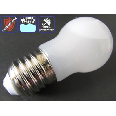 LEDLUX - Lampada Led Sfera E27 8w=85w Antiurto Raffreddamento A Liquido Bianco Caldo 3000k Impermeabile LEDLUX - Lampada Led Sfera E27 8w=85w Antiurto Raffreddamento A Liquido Bianco Caldo 3000k Impermeabile