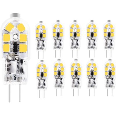 SIENTICE Lampadina Led G4 3w, Equivalente A Una Lampada Alogena Da 20w, Lampadine Led Ac/dc 12v, 150lm Bianco Freddo 6000k, Non Dimmerabile, 10 Unità SIENTICE Lampadina Led G4 3w, Equivalente A Una Lampada Alogena Da 20w, Lampadine Led Ac/dc 12v, 150lm Bianco Freddo 6000k, Non Dimmerabile, 10 Unità