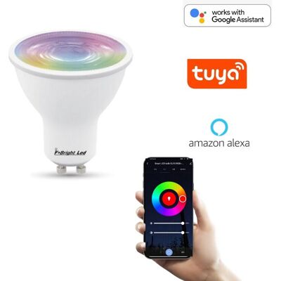 F-BRIGHT Lampadina Led Wifi Smart Dicroica Gu10 4.5w Rgbw E Ctt (2700k-6500k) F-BRIGHT Lampadina Led Wifi Smart Dicroica Gu10 4.5w Rgbw E Ctt (2700k-6500k)