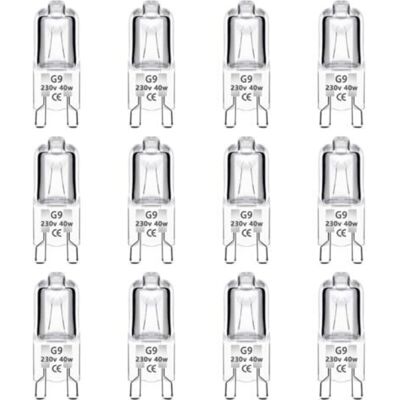 XISRENS Confezione Da 12 Lampadine Alogene Dimmerabili G9 Da 40w 230v, 0-100%, 480lm, Bianco Caldo 2700k, Attacco G9 A Due Pin, Senza Sfarfallio, Ideali Per Forni, Lampadari, Lampade Da Giardino E Illuminazio XISRENS Confezione Da 12 Lampadine Alogene Dimmerabili G9 Da 40w 230v, 0-100%, 480lm, Bianco Caldo 2700k, Attacco G9 A Due Pin, Senza Sfarfallio, Ideali Per Forni, Lampadari, Lampade Da Giardino E Illuminazio