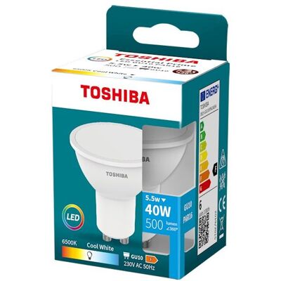Toshiba Lampada Gu10 Led 5.5w 6500k Luce Giorno Toshiba Lampada Gu10 Led 5.5w 6500k Luce Giorno
