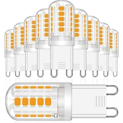 OEM Lampadine Led G9 Da 3w – Equivalenti A 30w, Bianco Caldo 2700k, 380 Lm, Senza Sfarfallio, Ac/dc 220–240v, Confezione Da 4 OEM Lampadine Led G9 Da 3w – Equivalenti A 30w, Bianco Caldo 2700k, 380 Lm, Senza Sfarfallio, Ac/dc 220–240v, Confezione Da 4