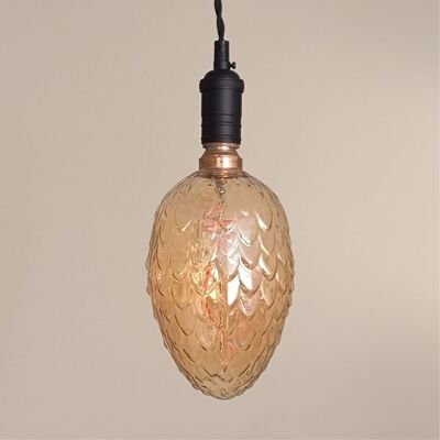 F-BRIGHT Lampadina Decorativa A Filamento Led E27 4w 1800k Ananas Cristallo Oro F-BRIGHT Lampadina Decorativa A Filamento Led E27 4w 1800k Ananas Cristallo Oro