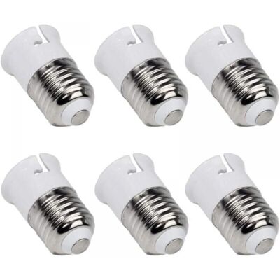 OEM Adattatore Da Attacco E27 A Baionetta B22 Per Lampadine Led, Confezione Da 6 Pezzi. OEM Adattatore Da Attacco E27 A Baionetta B22 Per Lampadine Led, Confezione Da 6 Pezzi.