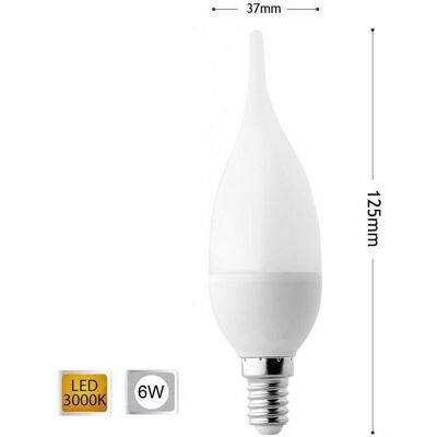 UNIVERSO Lampadina Led 6 W Soffio Colpo Di Vento Luce Calda E14 6w C37 UNIVERSO Lampadina Led 6 W Soffio Colpo Di Vento Luce Calda E14 6w C37