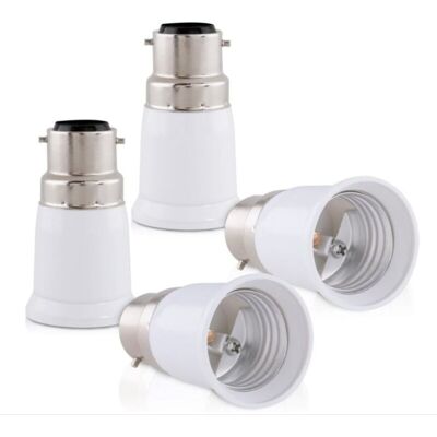 OEM Adattatore Per 4 Portalampade - Convertitore Da B22 A E27 - Adattatore Per Portalampada Con Attacco A Baionetta Per Lampadine Alogene E Led OEM Adattatore Per 4 Portalampade - Convertitore Da B22 A E27 - Adattatore Per Portalampada Con Attacco A Baionetta Per Lampadine Alogene E Led