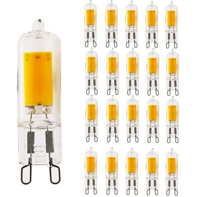 DPZO Confezione Da 20 Lampadine Led G9 Da 5w, Luce Bianca Calda 3000k. Sostituiscono Le Lampadine Alogene Da 40w. Efficienti Dal Punto Di Vista Energetico, 400 Lm. Angolo Del Fascio Luminoso Di 360°. Dimme DPZO Confezione Da 20 Lampadine Led G9 Da 5w, Luce Bianca Calda 3000k. Sostituiscono Le Lampadine Alogene Da 40w. Efficienti Dal Punto Di Vista Energetico, 400 Lm. Angolo Del Fascio Luminoso Di 360°. Dimme