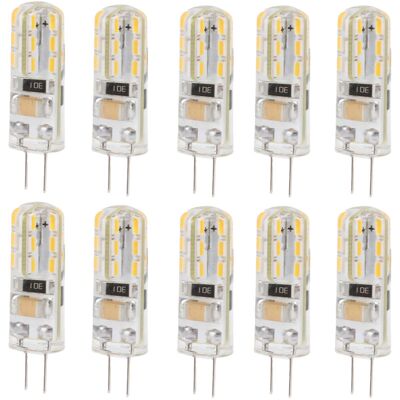 OEM 10 Lampadine Led G4, Doppio Attacco, 1,5 W Ac110 V, 110 Lumen, Lampadine In Silicone Per Illuminazione Da Giardino, Cortile, Luce Bianca 6000 K OEM 10 Lampadine Led G4, Doppio Attacco, 1,5 W Ac110 V, 110 Lumen, Lampadine In Silicone Per Illuminazione Da Giardino, Cortile, Luce Bianca 6000 K