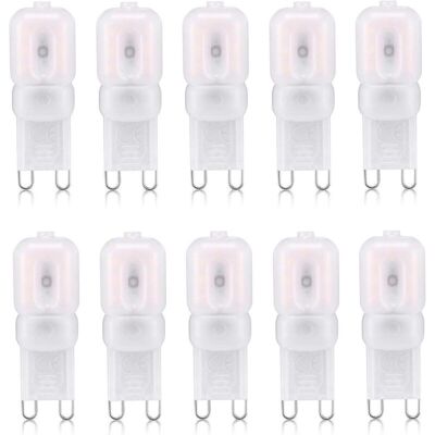 XISRENS Lampadina Led G9, Luce Bianca Calda, 3000 K, 3 W, 220 V, Non Dimmerabile, Confezione Da 10 XISRENS Lampadina Led G9, Luce Bianca Calda, 3000 K, 3 W, 220 V, Non Dimmerabile, Confezione Da 10