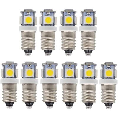OEM Confezione Da 10 Lampadine Led E10 9v Bianco Freddo 5smd 5w (bianco Freddo, 9v) OEM Confezione Da 10 Lampadine Led E10 9v Bianco Freddo 5smd 5w (bianco Freddo, 9v)