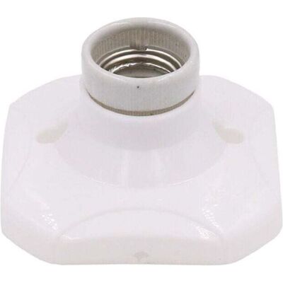 URSUS Portalampada A Led, Portalampada In Ceramica E27 Con Base In Plastica, Portalampada A Muro E27, Portalampada E27 Bianco Con Anello Per Illuminazione Di Ingresso/soffitto/balcone URSUS Portalampada A Led, Portalampada In Ceramica E27 Con Base In Plastica, Portalampada A Muro E27, Portalampada E27 Bianco Con Anello Per Illuminazione Di Ingresso/soffitto/balcone