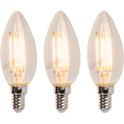 LUEDD Set Di 3 Lampadine A Led E14 Dimmerabili A Forma Di Candela B35 5w 380lm 2700k - LUEDD Set Di 3 Lampadine A Led E14 Dimmerabili A Forma Di Candela B35 5w 380lm 2700k -
