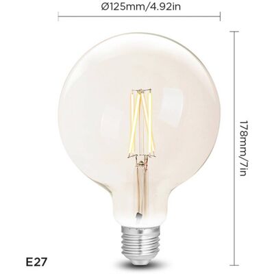 WiZ G125 Lampadina LED Bianca Dimerabile - Luce Intelligente WiZ G125 Lampadina LED Bianca Dimerabile - Luce Intelligente
