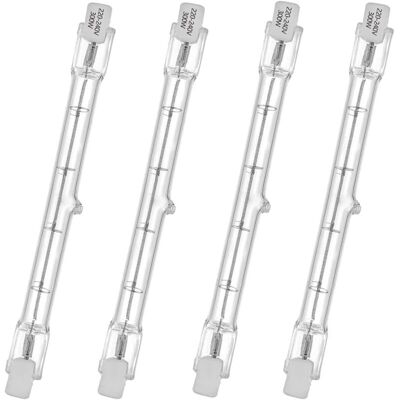 DPZO Tubo Alogeno Haloline, Attacco R7s, Lampada A Tubo Alogeno T3, 230v, 300 Watt, 118 Mm, Bianco Caldo - 2800k (4 Pezzi) DPZO Tubo Alogeno Haloline, Attacco R7s, Lampada A Tubo Alogeno T3, 230v, 300 Watt, 118 Mm, Bianco Caldo - 2800k (4 Pezzi)