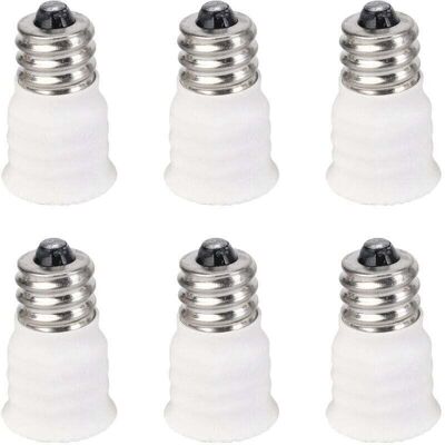 OEM Convertitore Per Lampade Led Bianche Da E12 A E14 (confezione Da 6), Adattatore Per Portalampada, Cambio Portalampada, Alta Qualità --crezuo OEM Convertitore Per Lampade Led Bianche Da E12 A E14 (confezione Da 6), Adattatore Per Portalampada, Cambio Portalampada, Alta Qualità --crezuo
