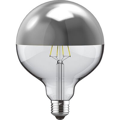 Luxram Lampadina E27 (spessa) Globo Classico Topled D95 4w 2700k 400lm Argento-a++ Luxram Lampadina E27 (spessa) Globo Classico Topled D95 4w 2700k 400lm Argento-a++