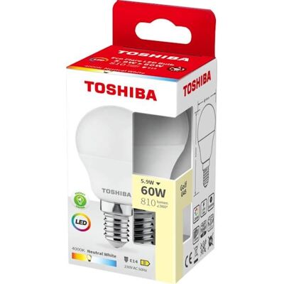 Toshiba Lampadina Eco Flare G45 Led 5.9w 4000k Toshiba Lampadina Eco Flare G45 Led 5.9w 4000k