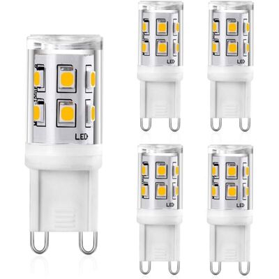 OEM G9 Led 2w, 20w 25w Equivalente A Lampada Alogena G9, 200 Lm Bianco Caldo 3000k, Lampadina Led, Lampada G9, Cri 80, Angolo Del Fascio A 360 Gradi, Ac 220–240v, Non Dimmerabile, Confezione Da 5 [classe OEM G9 Led 2w, 20w 25w Equivalente A Lampada Alogena G9, 200 Lm Bianco Caldo 3000k, Lampadina Led, Lampada G9, Cri 80, Angolo Del Fascio A 360 Gradi, Ac 220–240v, Non Dimmerabile, Confezione Da 5 [classe