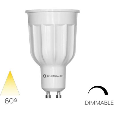 BENEITO FAURE Lampadina Led Dicroica Power Gu10 12w Dimmerabile Triac 60º 2700k 950lm, Luce Calda Per Interni Ip40 Bianco - Beneito & Faure BENEITO FAURE Lampadina Led Dicroica Power Gu10 12w Dimmerabile Triac 60º 2700k 950lm, Luce Calda Per Interni Ip40 Bianco - Beneito & Faure