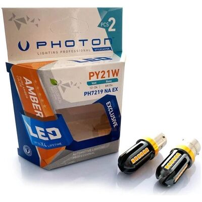 NO BRAND Комплект От 2 Броя Led Лед Крушки 24 Smd Ba15s (p21w) 12v - 24v Жълта / Оранжева Светлина Exclusive Photon NO BRAND Комплект От 2 Броя Led Лед Крушки 24 Smd Ba15s (p21w) 12v - 24v Жълта / Оранжева Светлина Exclusive Photon