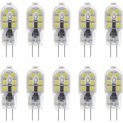 LIIYIELA Confezione Da 10 Lampadine Led G4 Da 2 W Per Cappe Da Cucina, Ac/dc 12 V, Equivalenti A Lampadine Alogene Da 20 W, 200 Lm, Bispina Con Copertura In Pvc Trasparente, Bianco Freddo 6000 K, Non Dimmerabi LIIYIELA Confezione Da 10 Lampadine Led G4 Da 2 W Per Cappe Da Cucina, Ac/dc 12 V, Equivalenti A Lampadine Alogene Da 20 W, 200 Lm, Bispina Con Copertura In Pvc Trasparente, Bianco Freddo 6000 K, Non Dimmerabi