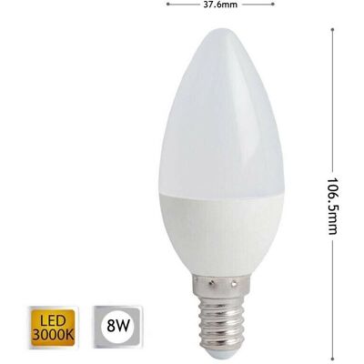 UNIVERSO Lampadina Led 8 W Oliva Luce Calda E14 Candela 8w E 14 C36 UNIVERSO Lampadina Led 8 W Oliva Luce Calda E14 Candela 8w E 14 C36
