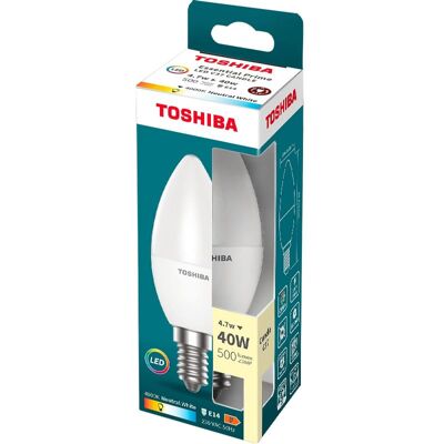 Toshiba Lampadina Essential C37 Led 4.7w 4000k Toshiba Lampadina Essential C37 Led 4.7w 4000k