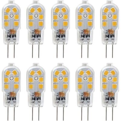 OEM Lampadina Led G4 12v – 1w (equivalente A 10w Alogena), 200 Lm, Bianco Caldo 3000k, Angolo Del Fascio Luminoso 360°, Non Dimmerabile, Confezione Da 10 OEM Lampadina Led G4 12v – 1w (equivalente A 10w Alogena), 200 Lm, Bianco Caldo 3000k, Angolo Del Fascio Luminoso 360°, Non Dimmerabile, Confezione Da 10
