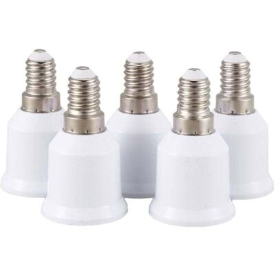 OEM Adattatore Convertitore Da E14 A E27 Per Lampadine Led, Confezione Da 5, Bianco -crezuo OEM Adattatore Convertitore Da E14 A E27 Per Lampadine Led, Confezione Da 5, Bianco -crezuo