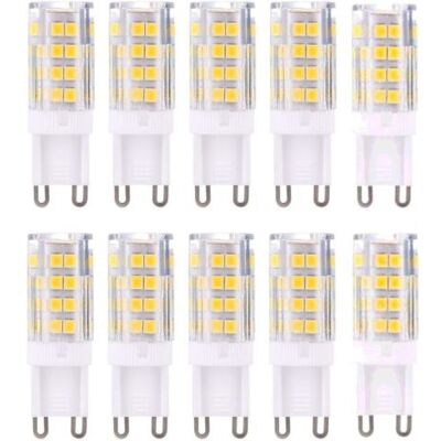 ULISEM Lampadine Led G9, Luce Bianca Calda 3000k 5w, Equivalenti A Lampadine Alogene Da 40w, 420 Lumen, Non Dimmerabili, Confezione Da 10 ULISEM Lampadine Led G9, Luce Bianca Calda 3000k 5w, Equivalenti A Lampadine Alogene Da 40w, 420 Lumen, Non Dimmerabili, Confezione Da 10