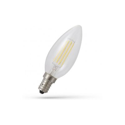 Spectrum Lampadina Led A Candela Cog Ww Trasparente Woj+13874, 2700k, 4w Spectrum Lampadina Led A Candela Cog Ww Trasparente Woj+13874, 2700k, 4w