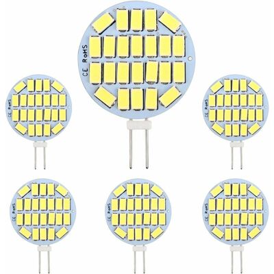DPZO Lampada Led G4 Da 3w, Ac12-24v, 300lm Bianco Freddo 6000k, 24x5730 Smd, Equivalente A Una Lampada Alogena Da 30w, Non Dimmerabile, Lampada Led Rotonda G4 Per Illuminazione Di Armadietti E Faretti A In DPZO Lampada Led G4 Da 3w, Ac12-24v, 300lm Bianco Freddo 6000k, 24x5730 Smd, Equivalente A Una Lampada Alogena Da 30w, Non Dimmerabile, Lampada Led Rotonda G4 Per Illuminazione Di Armadietti E Faretti A In