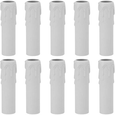 LIIYIELA 10 Pezzi Di Copricandele Da 4 Pollici Con Effetto Cera Gocciolante Vintage Per Lampadari Bianchi LIIYIELA 10 Pezzi Di Copricandele Da 4 Pollici Con Effetto Cera Gocciolante Vintage Per Lampadari Bianchi