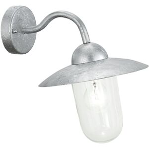 EGLO - Applique Esterno Classica Milton Acciaio Grigio Vetro Bianco E27 EGLO - Applique Esterno Classica Milton Acciaio Grigio Vetro Bianco E27