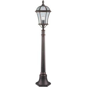 SEARCHLIGHT Paletto Da Esterno Vintage - Decò Capri Alluminio Marrone Vetro 1 Luce E27 SEARCHLIGHT Paletto Da Esterno Vintage - Decò Capri Alluminio Marrone Vetro 1 Luce E27