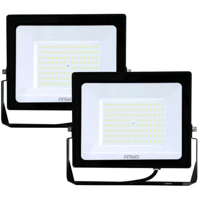 ARUM LIGHTING Set Di 2 Proiettori A Led Atria 100w Nero Eq 800w Ip66 Da Esterno Température De Couleur: Bianco Caldo 3000k ARUM LIGHTING Set Di 2 Proiettori A Led Atria 100w Nero Eq 800w Ip66 Da Esterno Température De Couleur: Bianco Caldo 3000k