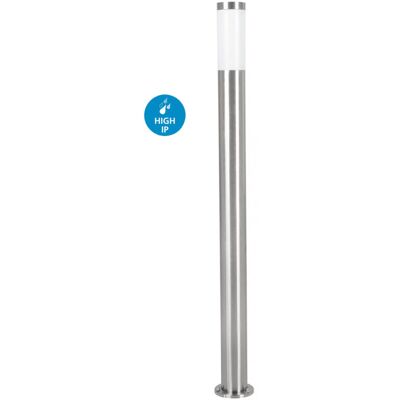 EGLO - Paletto Esterno Helsinki Acciaio Argento Policarbonato Bianco 1 Luce E27 75cm EGLO - Paletto Esterno Helsinki Acciaio Argento Policarbonato Bianco 1 Luce E27 75cm