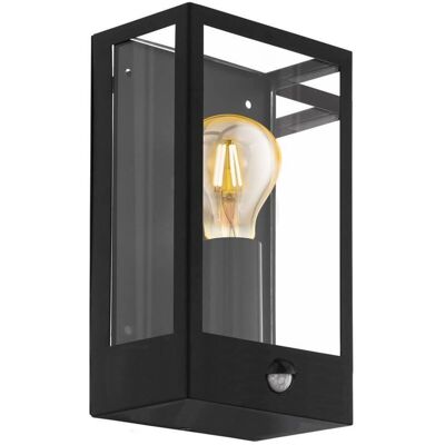 EGLO Applique Esterno Contemporanea Alamonte Acciaio Nero Vetro Bianco 1 Luce E27 EGLO Applique Esterno Contemporanea Alamonte Acciaio Nero Vetro Bianco 1 Luce E27