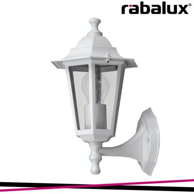 RABALUX Parete Lampada Esterna Velence Luce Vetro Metallo Bianco Ø21cm L: 23cm H: 35cm Ip43 RABALUX Parete Lampada Esterna Velence Luce Vetro Metallo Bianco Ø21cm L: 23cm H: 35cm Ip43
