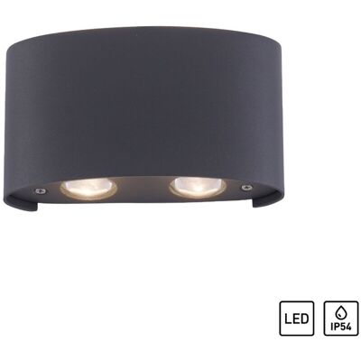 Luce da Parete Paul Neuhaus - Carlo Antracite IP54 LED Esterno Luce da Parete Paul Neuhaus - Carlo Antracite IP54 LED Esterno