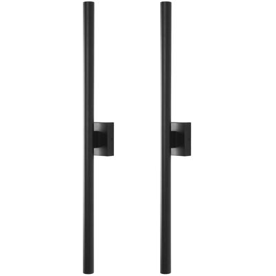 BELIANI Set Di 2 Lampade Da Parete A Led Per Esterni In Metallo Nero Anish BELIANI Set Di 2 Lampade Da Parete A Led Per Esterni In Metallo Nero Anish