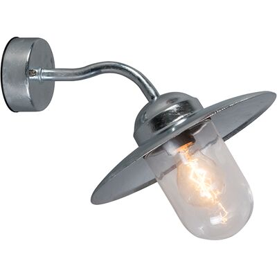 Qazqa Applique Rustica Zinc per Esterni - E27 IP44 Qazqa Applique Rustica Zinc per Esterni - E27 IP44