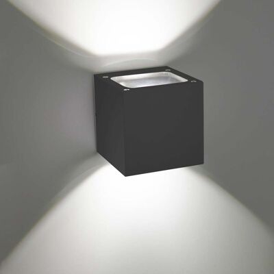 ZAFFERANO Sole Lampada Da Parete Led Ip54 Per Esterni Ed Interni In Alluminio Pressofuso Grigio Scuro 2x10w 3000k Design Moderno Compatto E Versatile ZAFFERANO Sole Lampada Da Parete Led Ip54 Per Esterni Ed Interni In Alluminio Pressofuso Grigio Scuro 2x10w 3000k Design Moderno Compatto E Versatile