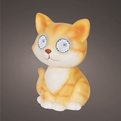 LUMINEO Lampada Solare Gatto H22,5cm Bianco Freddo LUMINEO Lampada Solare Gatto H22,5cm Bianco Freddo