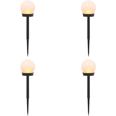 VIDAXL Luci Solari Da Esterno Con Picchetto 4 Pz Bianco Caldo VIDAXL Luci Solari Da Esterno Con Picchetto 4 Pz Bianco Caldo
